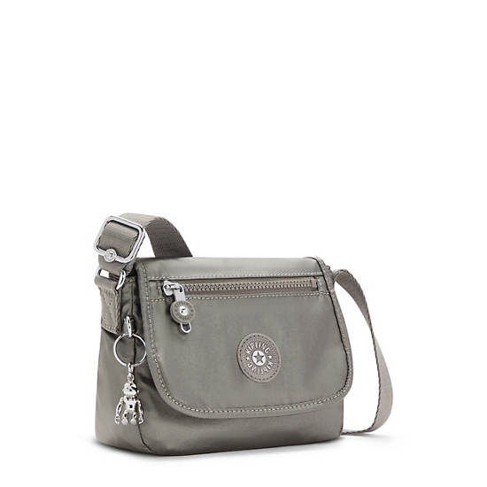 Bolsos Mini Kipling Sabian Metallic Crossbody Grises | MX 1347EB